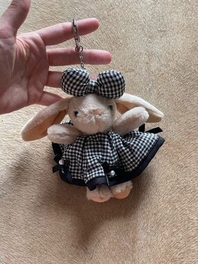 Small Plush Bunny Keychain